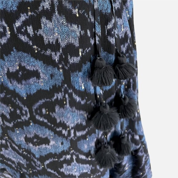 Figue Midi Skirt Wine Papas Maxime Silk Sparkly Asymmetric 4 - Picture 4 of 10